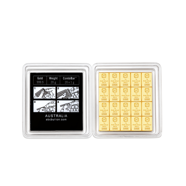 20x1g CombiBar ABC Gold Minted Tablet 9999 Gold