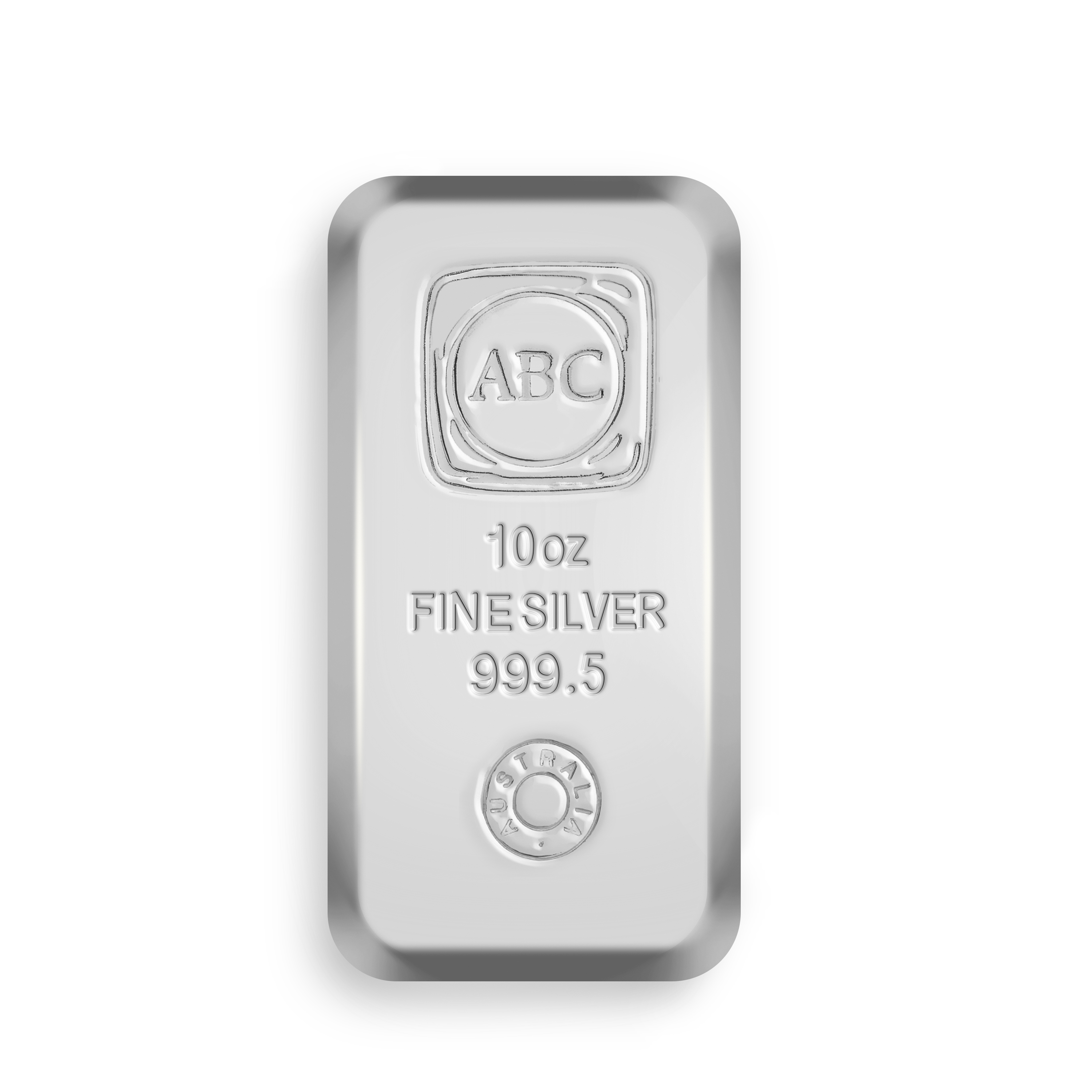 10oz ABC Silver Cast Bar 9995 Silver