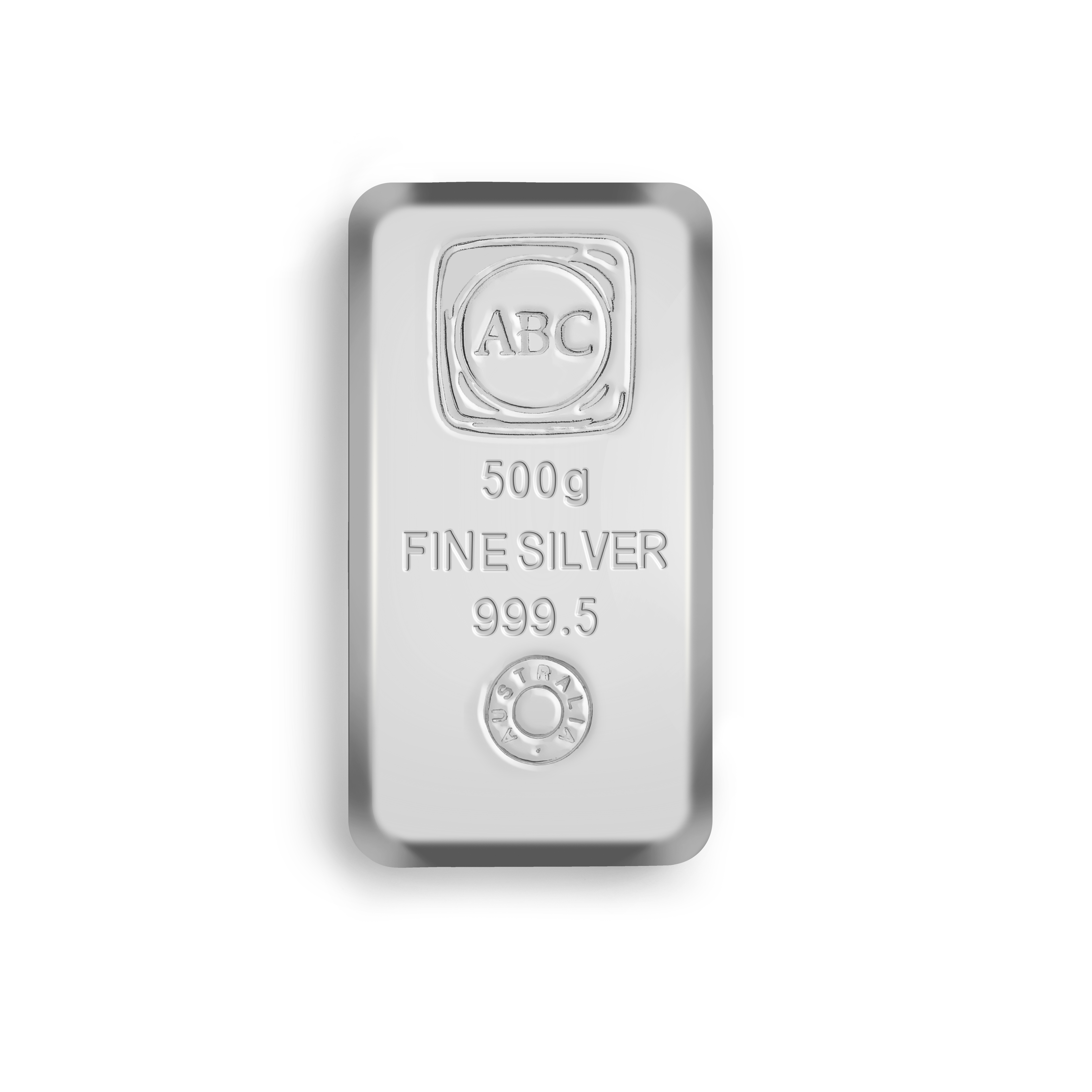 500g ABC Silver Cast Bar 9995 Silver