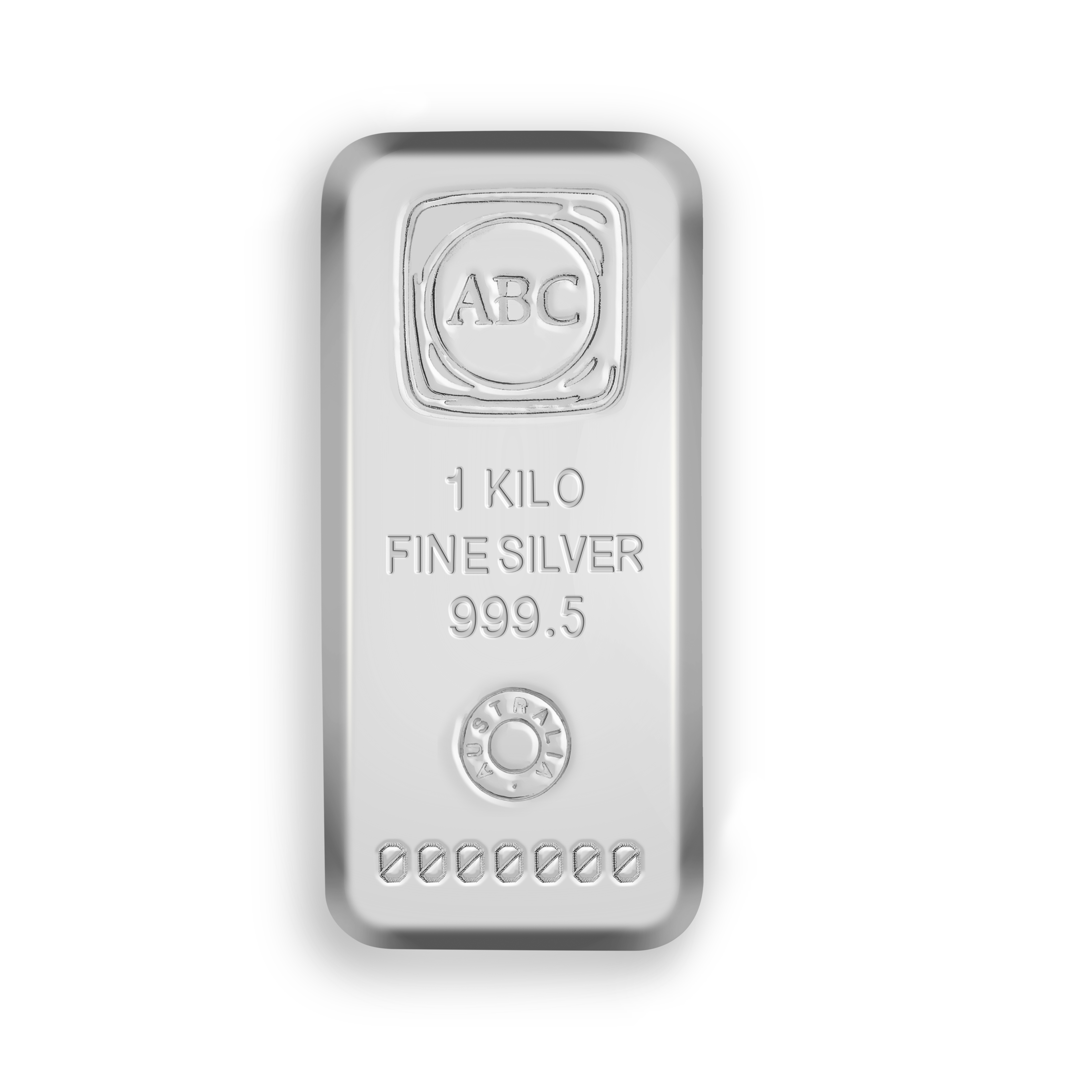 1kg ABC Silver Cast Bar 9995 Silver