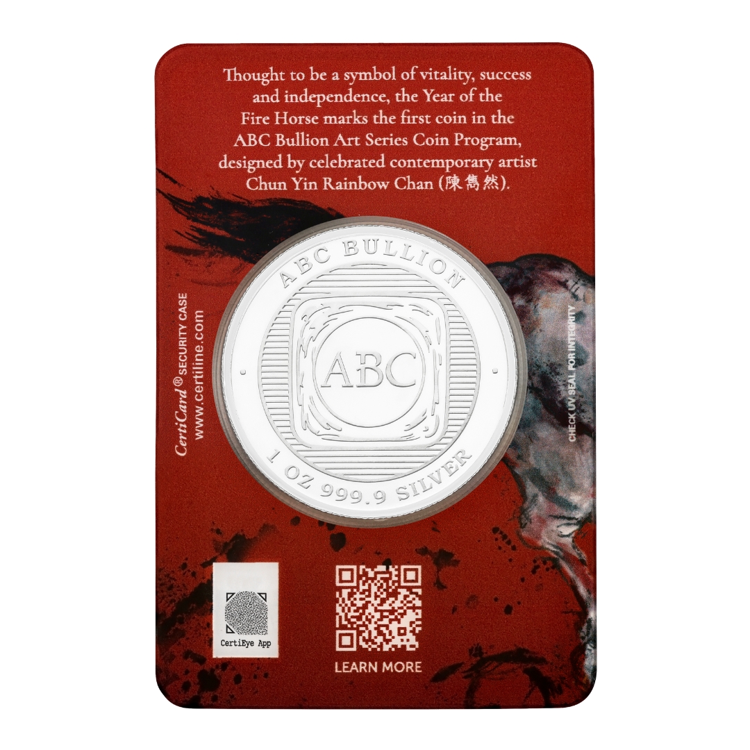 1oz ABC Lunar Horse Silver coin - Blister Pack Silver